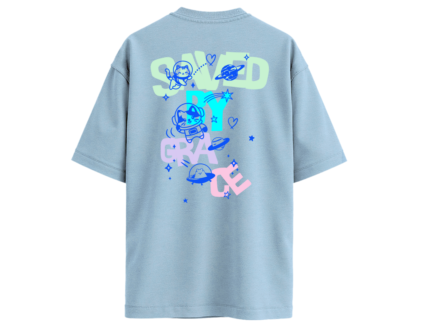 Saved By Grace  Comfort Color – Chambray + Pastels Design