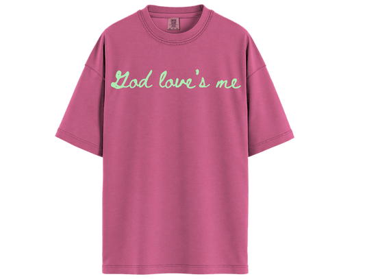 God Love's Me Comfort Colors – CrunchBerry + Light Jade Pastel Color